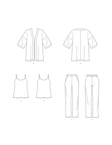 Patron Butterick 7001/H5 - Veste ample