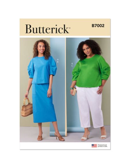 Patron Butterick 7002/AA - Haut, jupe et pantalon