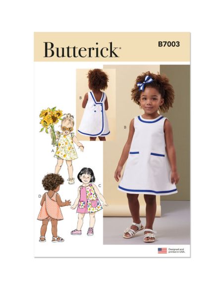 Patron Butterick 7003/A - Robes et culottes pour tout-petits