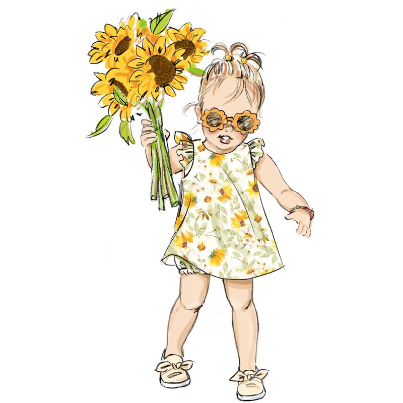 Patron Butterick 7003/A - Robes et culottes pour tout-petits