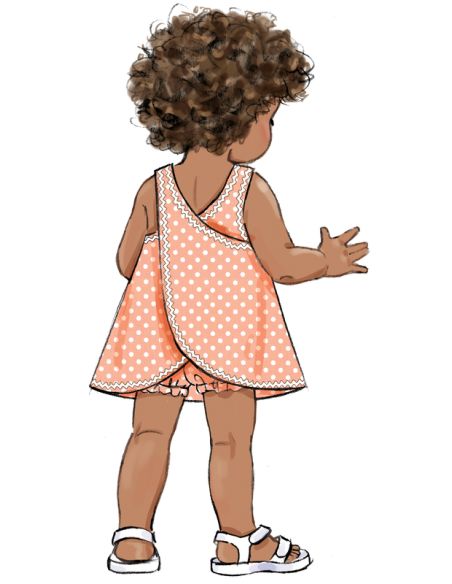 Patron Butterick 7003/A - Robes et culottes pour tout-petits