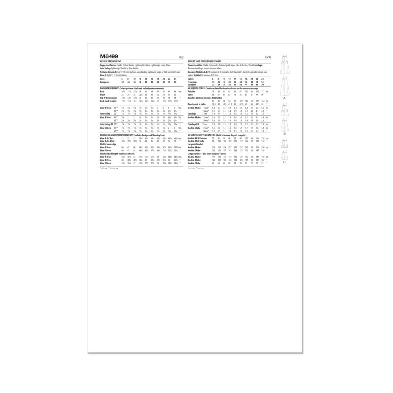 Patron McCall's 8499.H5 - Robe et haut