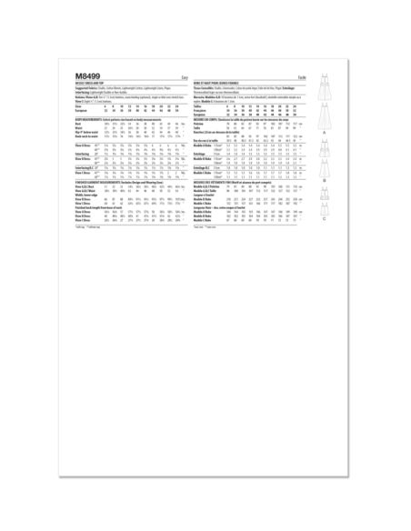 Patron McCall's 8499.H5 - Robe et haut