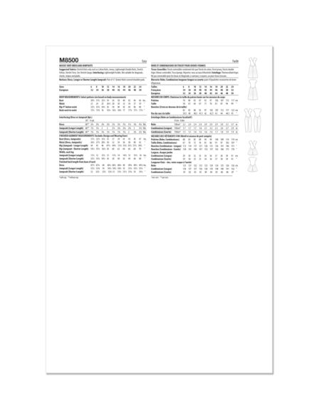 Patron McCall's 8500.H5 - Robe et combinaison