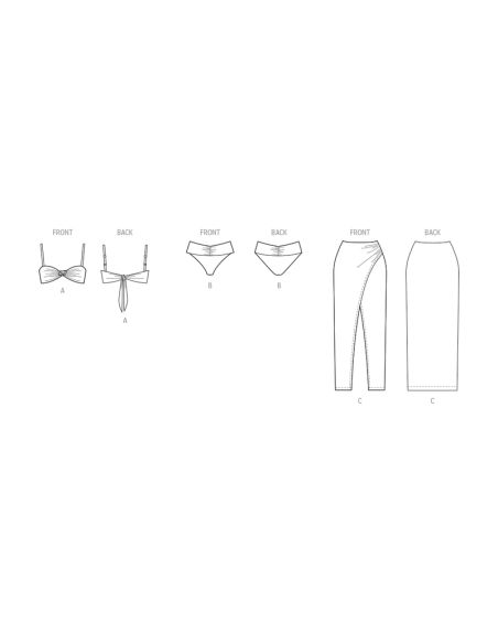 Patron McCall's 8502.D5 -Bikini et jupe