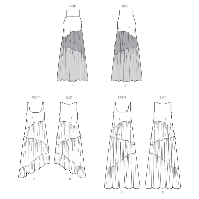 Patron McCall's 8506.K5 - Robes asymétriques