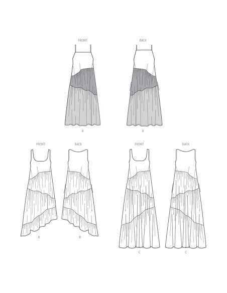 Patron McCall's 8506.K5 - Robes asymétriques