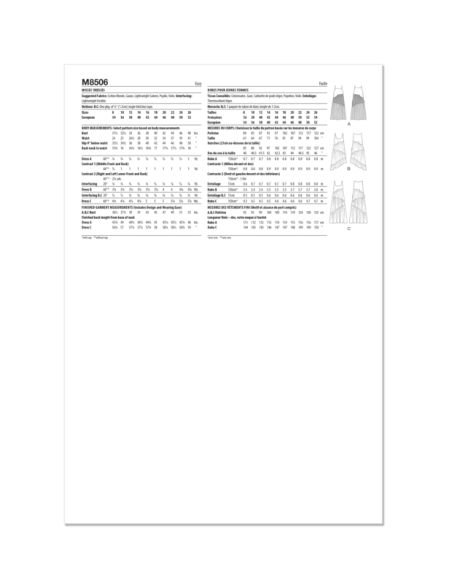 Patron McCall's 8506.K5 - Robes asymétriques