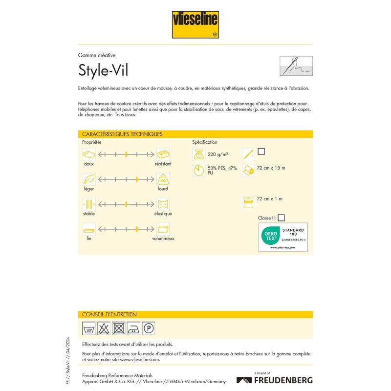 Entoilage Vlieseline STYLE-VIL Mousse