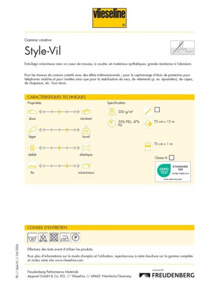 Entoilage Vlieseline STYLE-VIL Mousse