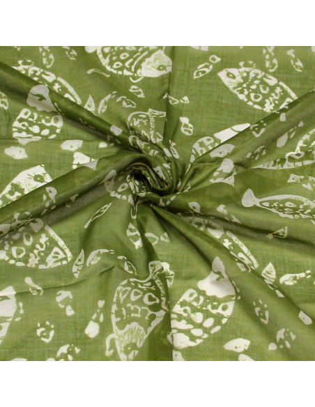 Paréo - Poisson fond vert