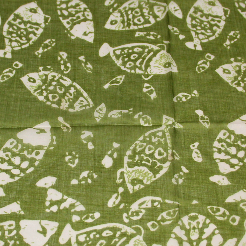 Paréo - Poisson fond vert