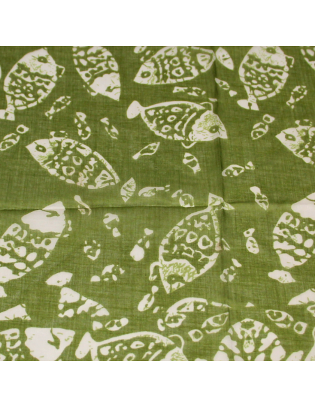 Paréo - Poisson fond vert