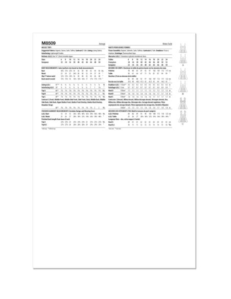 Patron McCall's 8509.H5 - Tops à basque