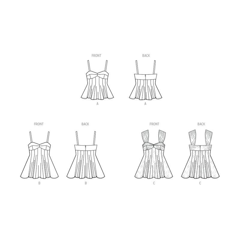 Patron McCall's 8509.H5 - Tops à basque