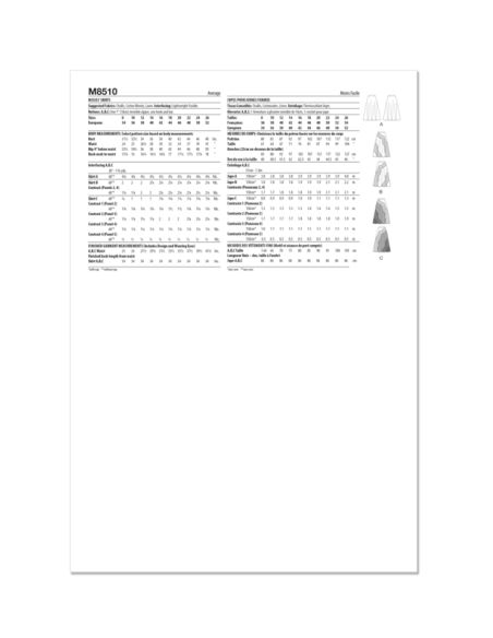 Patron McCall's 8510.K5 - Jupes mi-Longues
