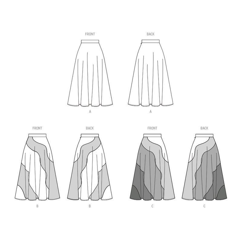 Patron McCall's 8510.K5 - Jupes mi-Longues