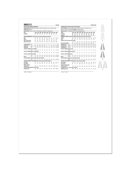 Patron McCall's 8513.W2 - Combinaisons et robes