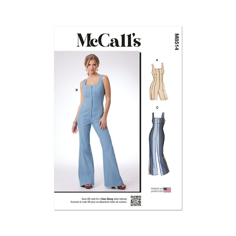 Patron McCall's 8514.AA - Rompers et combinaisons corset
