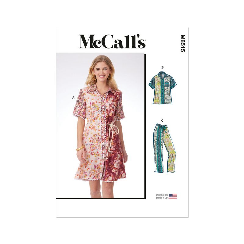 Patron McCall's 8515.K5 - Robe Chemisier, top et pantalon
