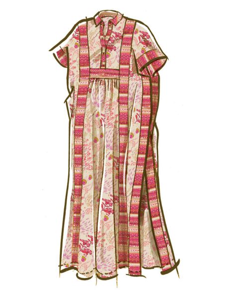 Patron McCall's 8516.A -Caftan misses en deux longueurs