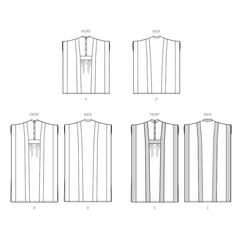 Patron McCall's 8516.A -Caftan misses en deux longueurs