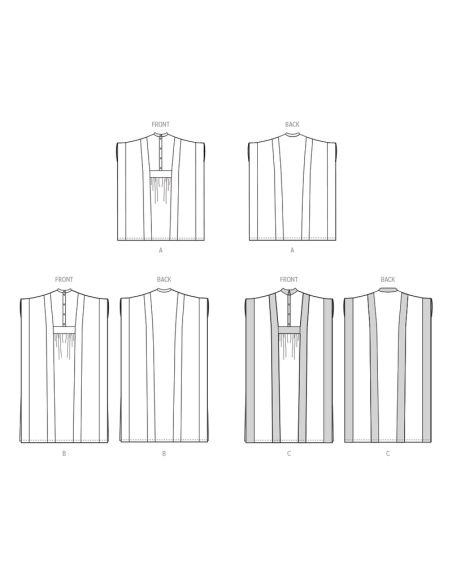 Patron McCall's 8516.A -Caftan misses en deux longueurs