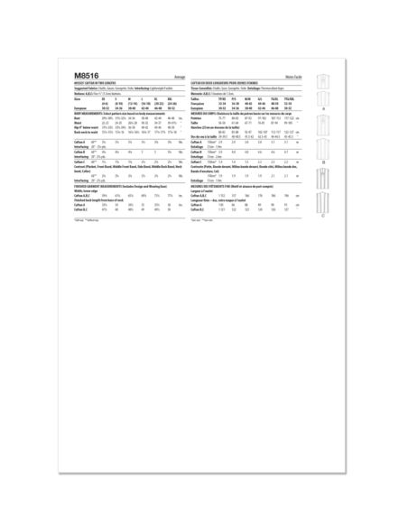 Patron McCall's 8516.A -Caftan misses en deux longueurs