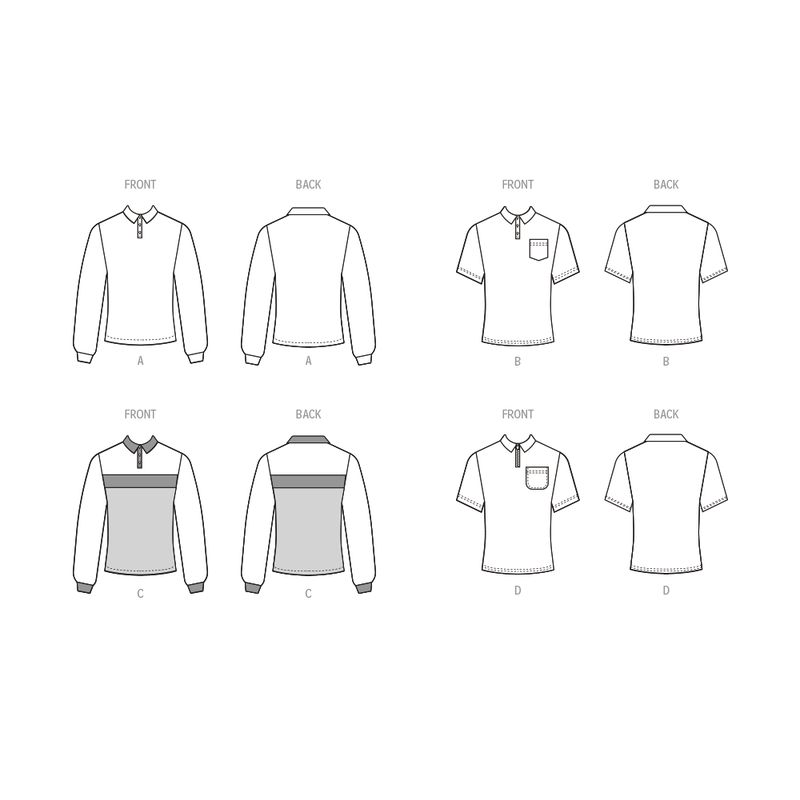 Patron McCall's 8518.A - Polos pour hommes