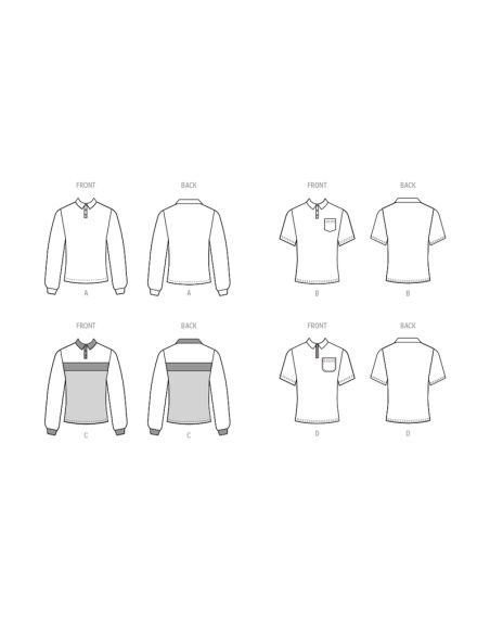 Patron McCall's 8518.A - Polos pour hommes