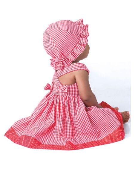 Patron McCall's 8519.A - Robes, barboteuses, culottes et chapeaux pour Bébés