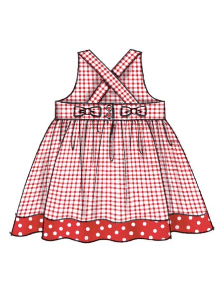 Patron McCall's 8519.A - Robes, barboteuses, culottes et chapeaux pour Bébés