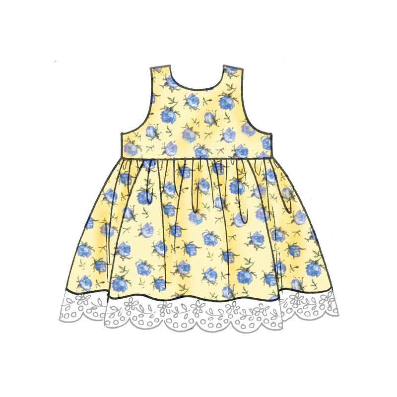 Patron McCall's 8519.A - Robes, barboteuses, culottes et chapeaux pour Bébés