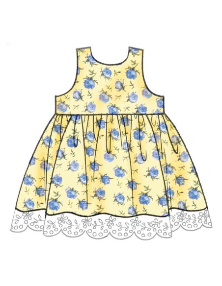 Patron McCall's 8519.A - Robes, barboteuses, culottes et chapeaux pour Bébés