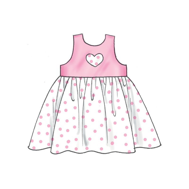 Patron McCall's 8519.A - Robes, barboteuses, culottes et chapeaux pour Bébés