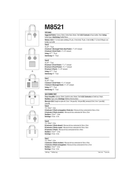 Patron McCall's 8521.OS - Sacs fourre-tout