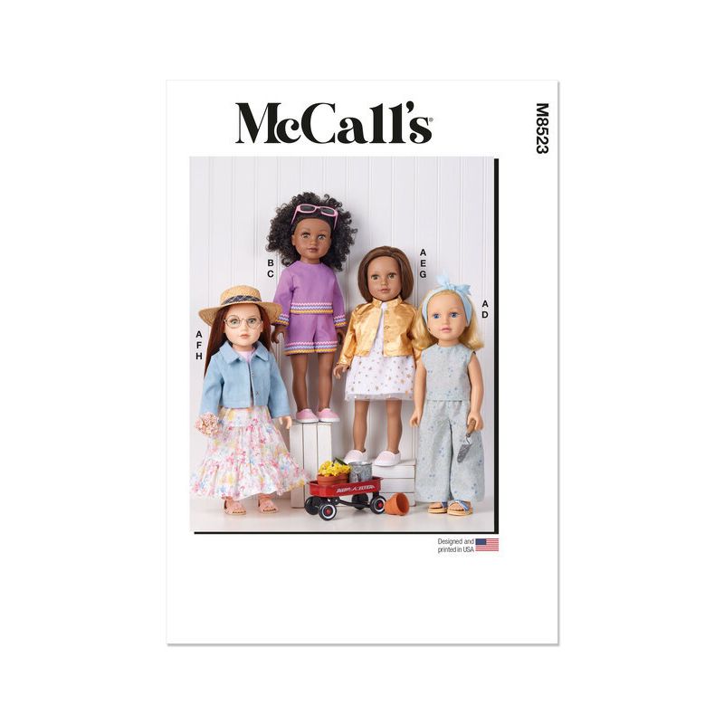 Patron McCall's 8523.OS - Vêtements pour Poupées de 18"