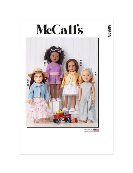 Patron McCall's 8523.OS - Vêtements pour Poupées de 18"