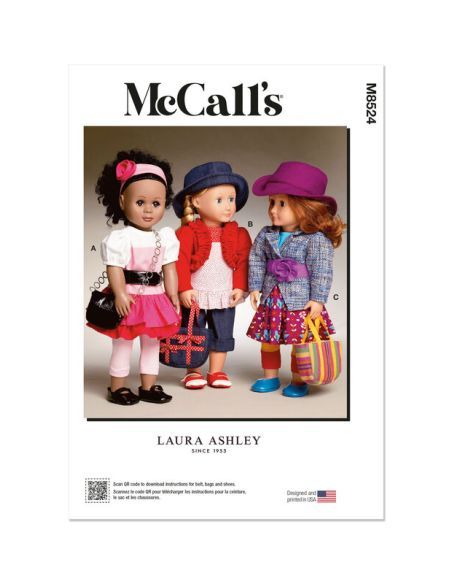 Patron McCall's 8524.OS - Vêtements pour Poupées de 18"