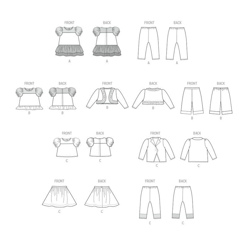 Patron McCall's 8524.OS - Vêtements pour Poupées de 18"