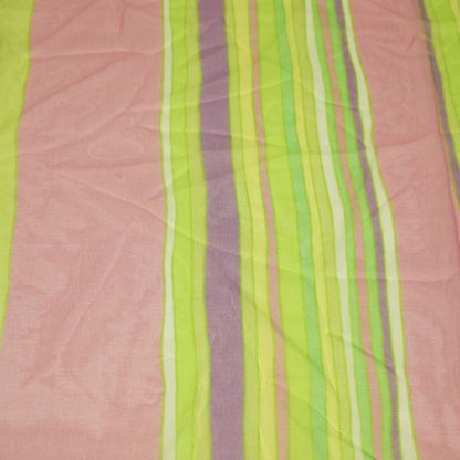 Paréo - Rayure rose & vert