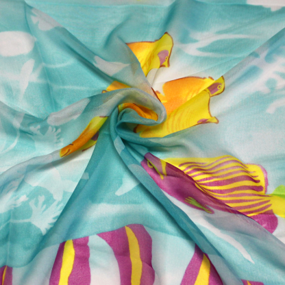 Paréo - Aquarium fuchsia 2