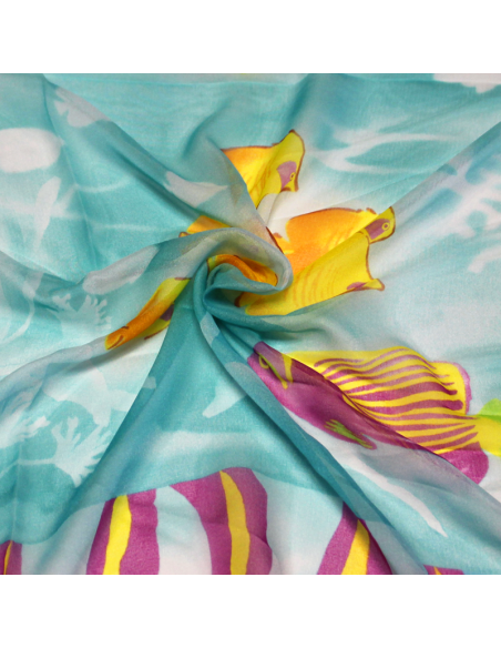 Paréo - Aquarium fuchsia