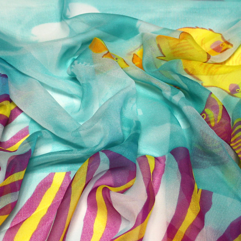 Paréo - Aquarium fuchsia