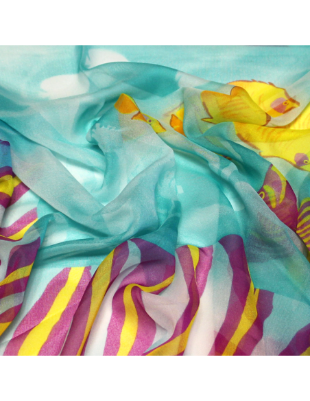 Paréo - Aquarium fuchsia