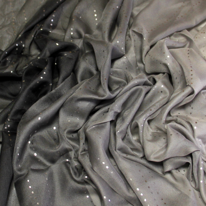 Paréo - Pois argent sur dégradé de gris 2