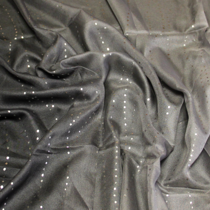 Paréo - Pois argent sur dégradé de gris