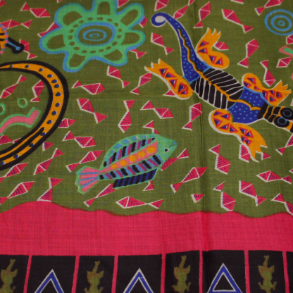 Paréo - Zaz rose & kaki