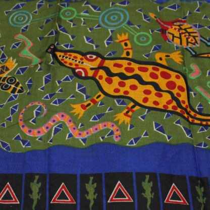 Paréo - Zaz bleu roi & kaki