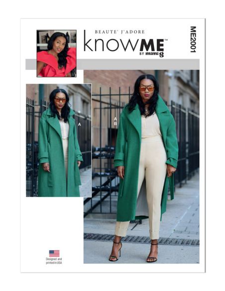 Patron KnowMe 2001.M1 - Manteau oversize et pantalon taille haute